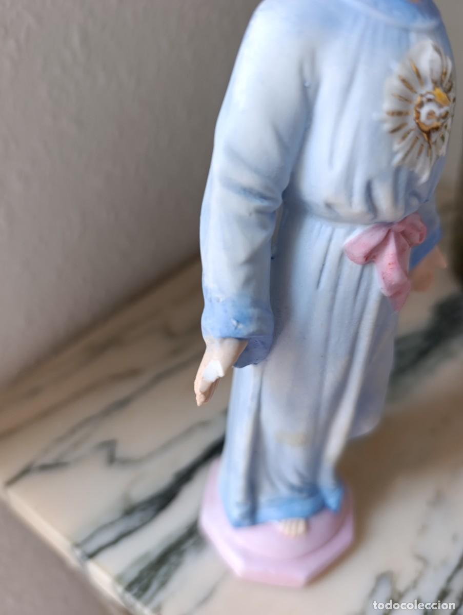 Antig&uuml;edades: Coraz&oacute;n de Jes&uacute;s de porcelana biscuit - Foto 2
