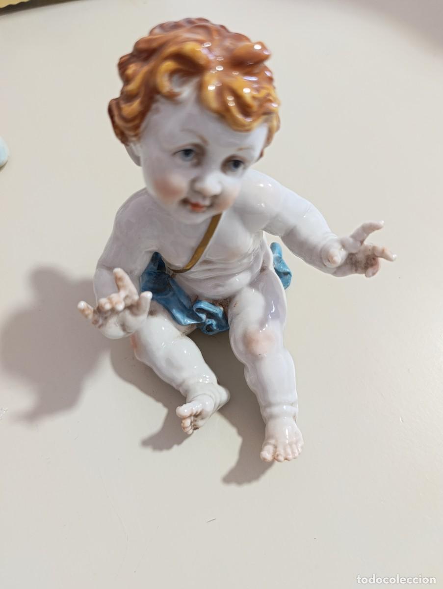 Antig&uuml;edades: Querub&iacute;n Algora de porcelana fina - Foto 1