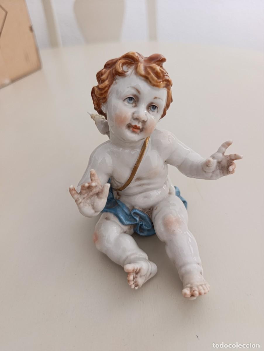 Antig&uuml;edades: Querub&iacute;n Algora de porcelana fina - Foto 5