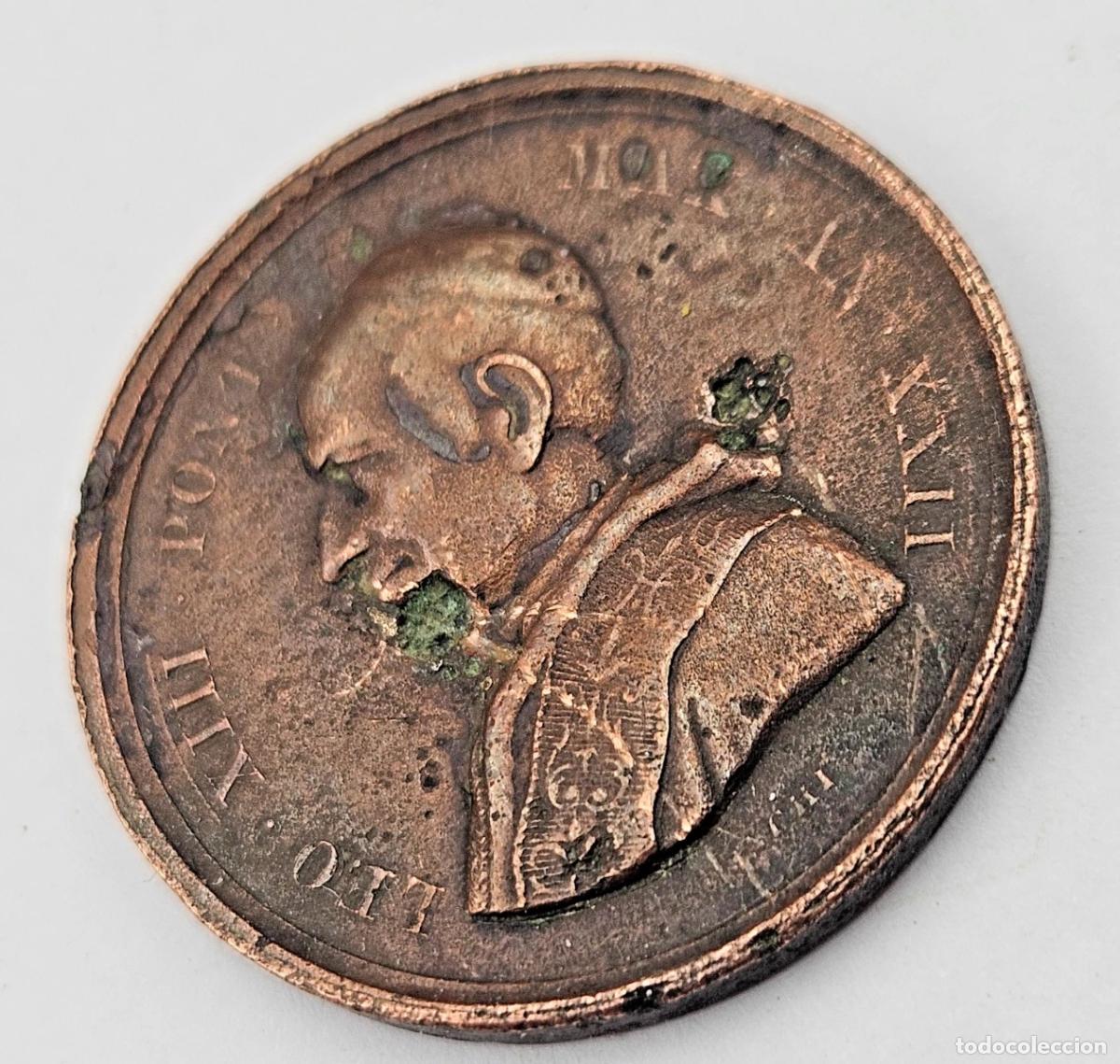 Antig&uuml;edades: MEDAILLE LEON XIII EN CUIVRE