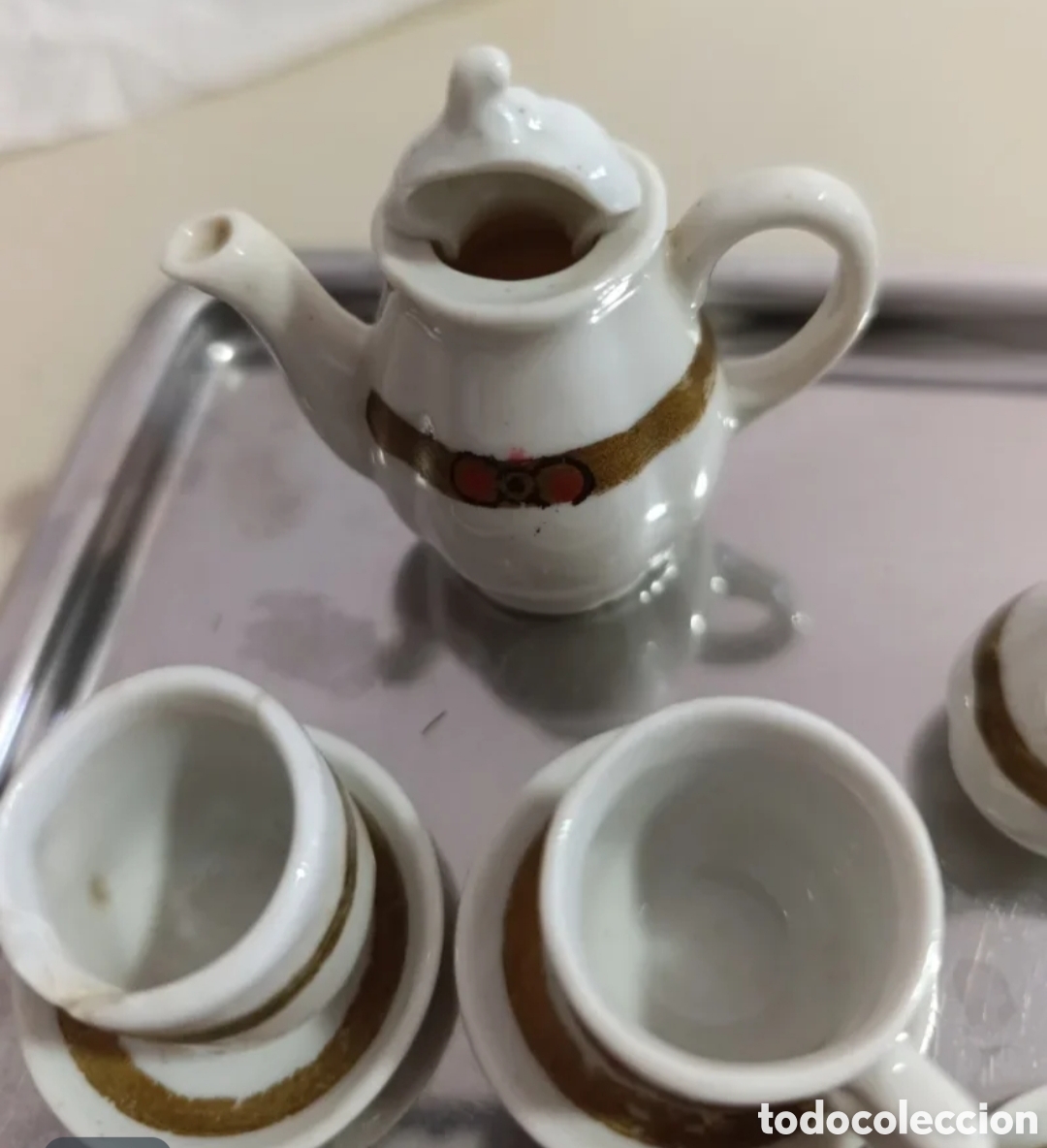Antig&uuml;edades: Juego de caf&eacute; en miniatura - Foto 4
