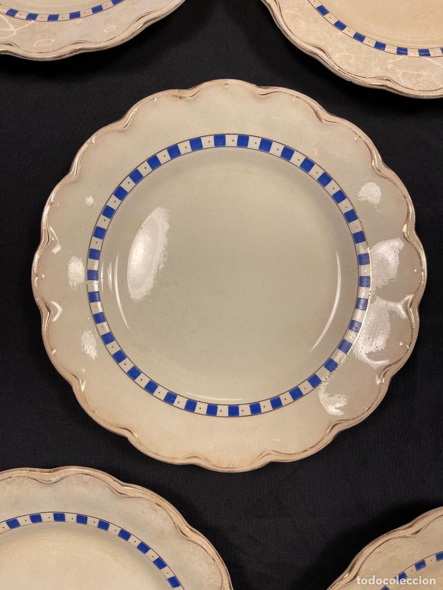 Antig&uuml;edades: Vajilla antingua La Cartuja - 24 platos antiguos &laquo;Porcelana Opaca Sevilla&raquo;