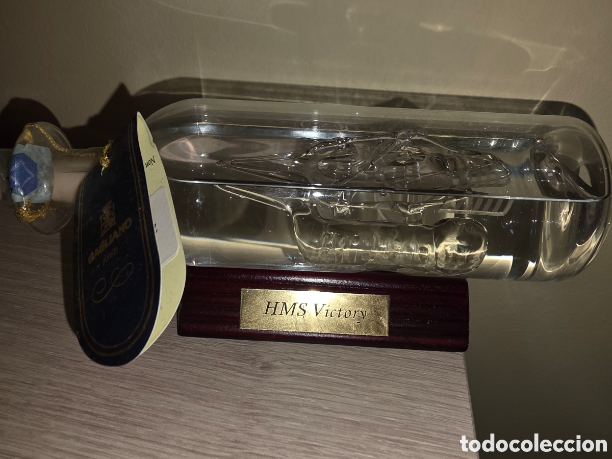 Antig&uuml;edades: Barco de cristal dentro de una botella - Foto 3