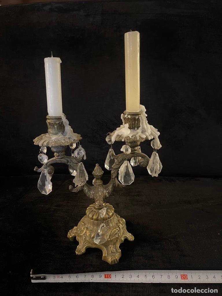 Antig&uuml;edades: Candelabro antiguo de bronce Estilo Luis XV - Foto 1