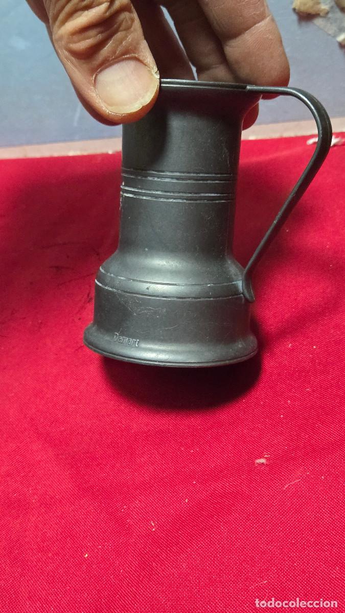 Antig&uuml;edades: jarrita de esta&ntilde;o vintage - Foto 5