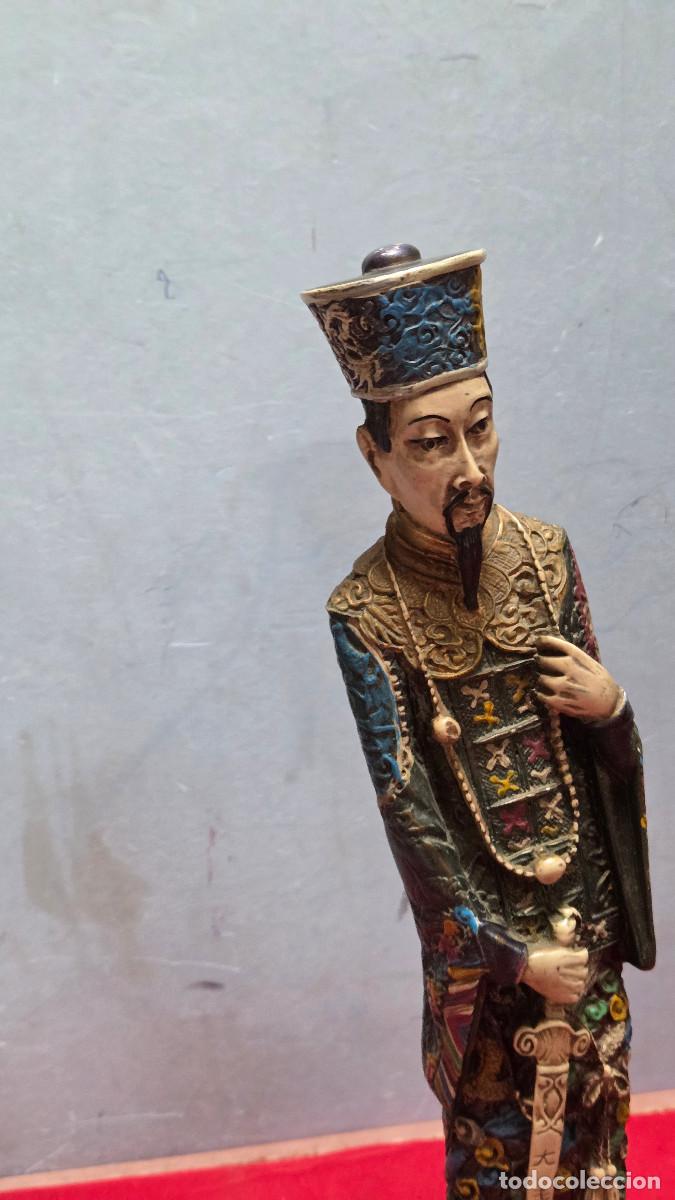 Antig&uuml;edades: 2 figuras de oriental vintage - Foto 2