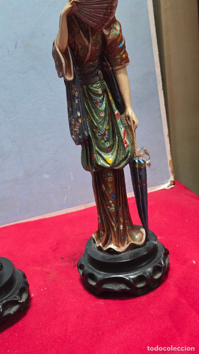 Antig&uuml;edades: 2 figuras de oriental vintage - Foto 6