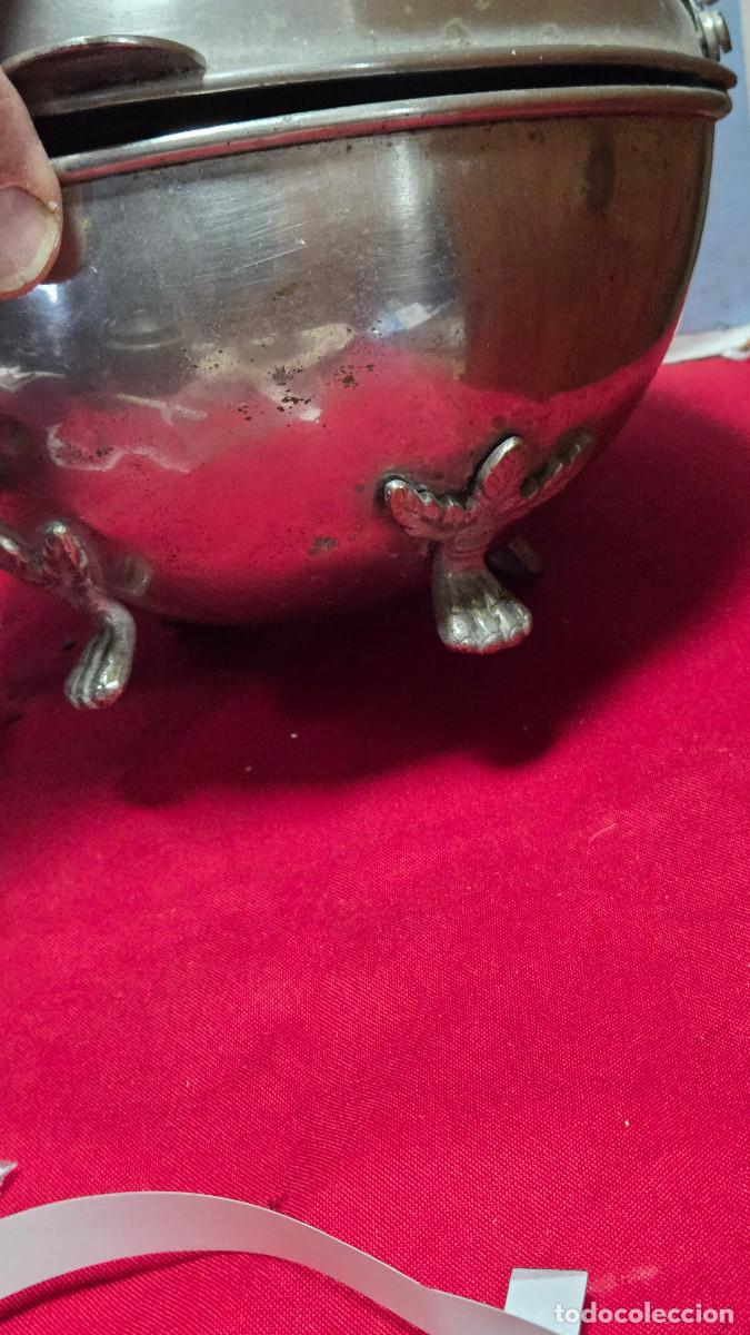 Antig&uuml;edades: cacharro de alpaca vintage - Foto 3