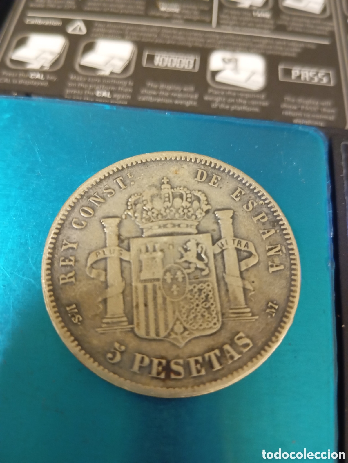 Antig&uuml;edades: 5 pesetas Alfonso 1891 - Foto 4