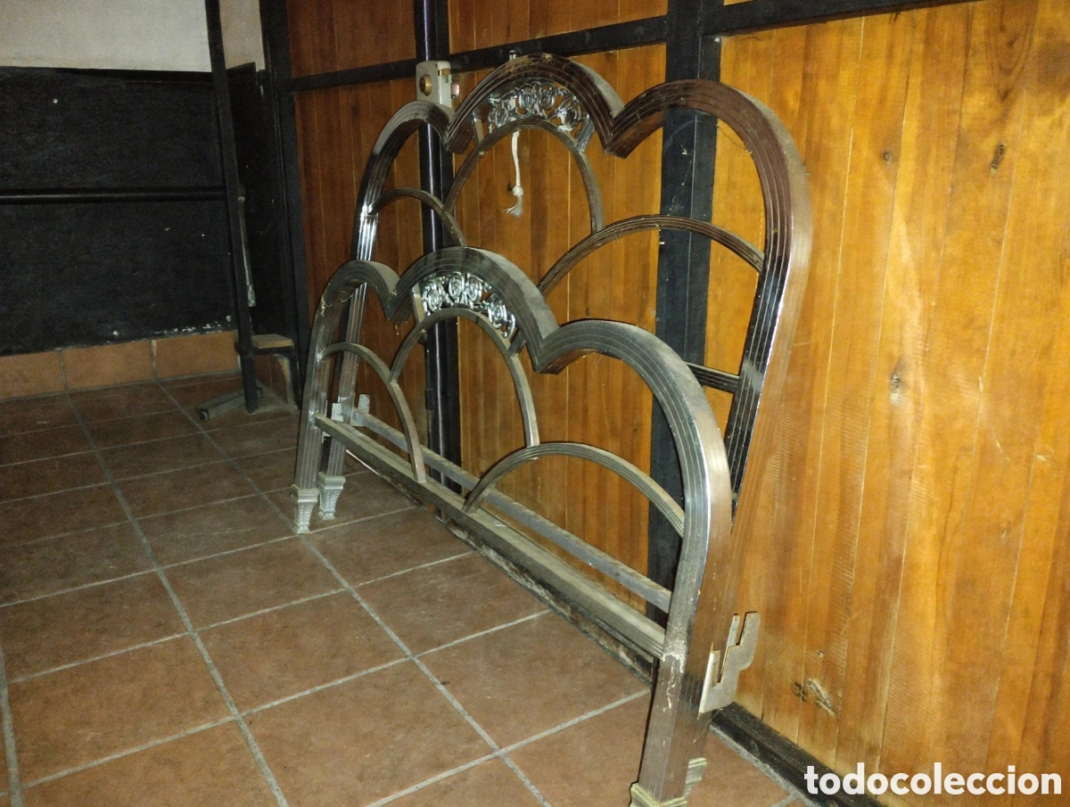 Antig&uuml;edades: Cama Antigua Art D&eacute;co Cromada - Foto 3