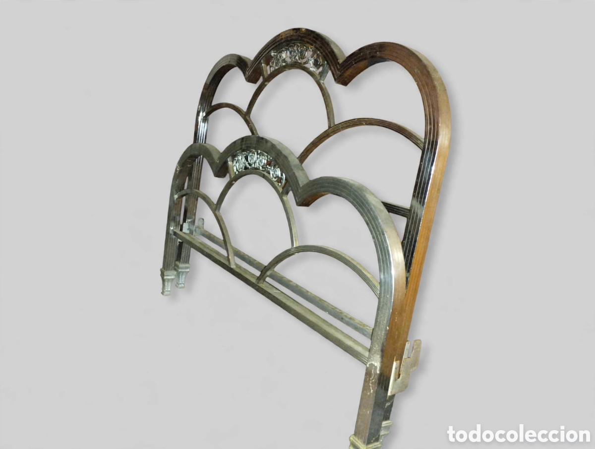 Antig&uuml;edades: Cama Antigua Art D&eacute;co Cromada - Foto 1