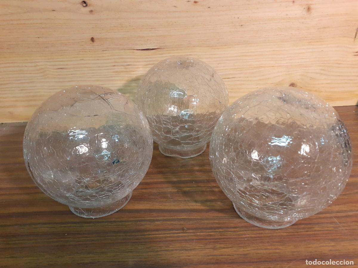 Antig&uuml;edades: Globos cristal para lampara 8 x 14 cms