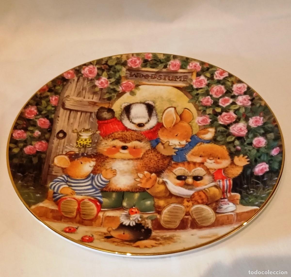 Antig&uuml;edades: Plato de Porcelana Welcome to Woodstump 1997