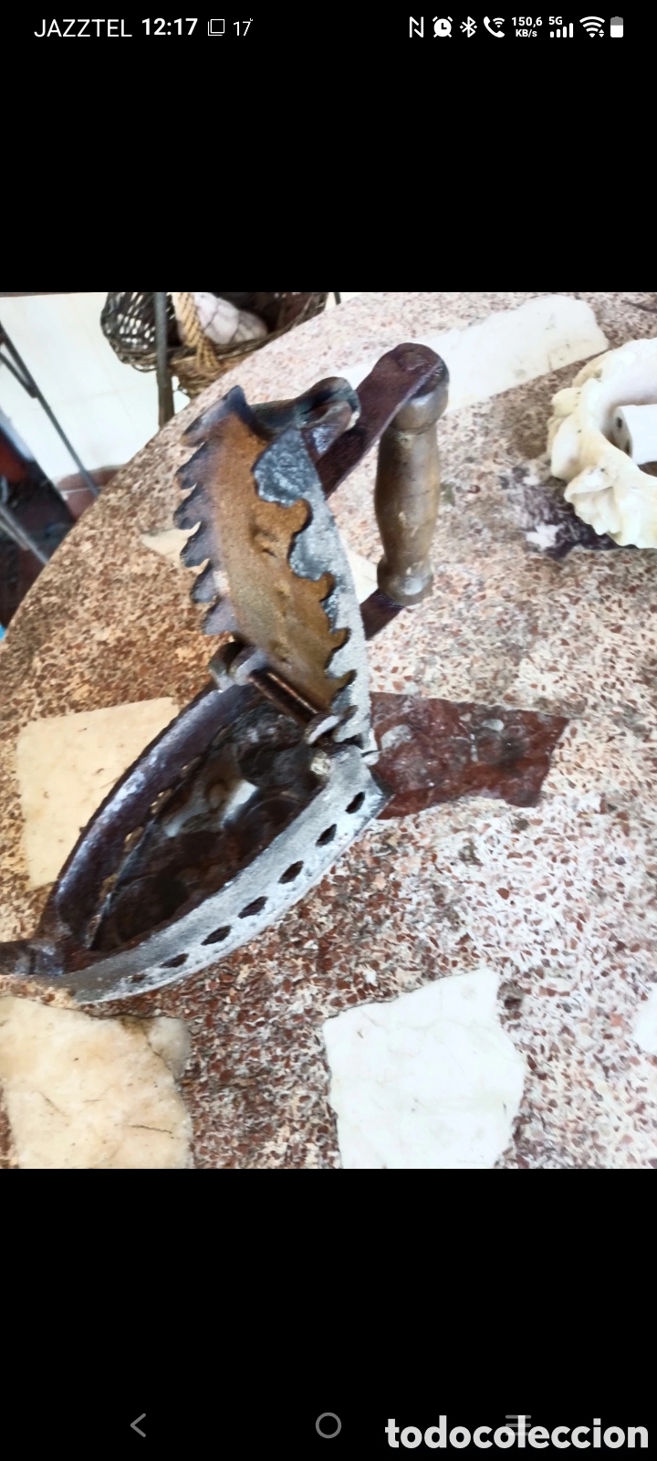 Antig&uuml;edades: Plancha antigua Rustica de Carb&oacute;n - Foto 2