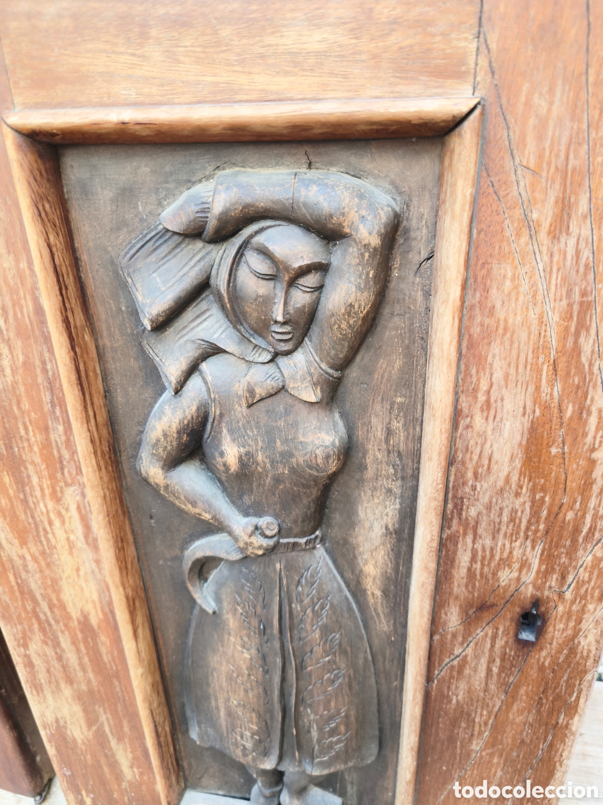 Antig&uuml;edades: 3 tallas de madera echas a mano - Foto 3