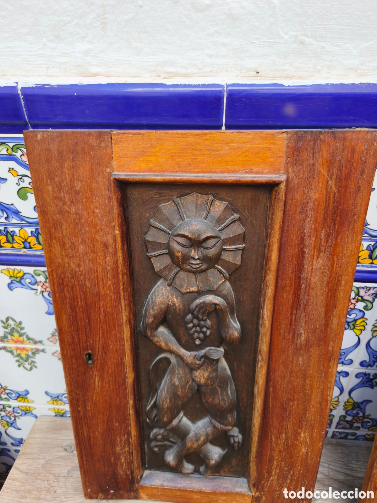 Antig&uuml;edades: 3 tallas de madera echas a mano - Foto 5