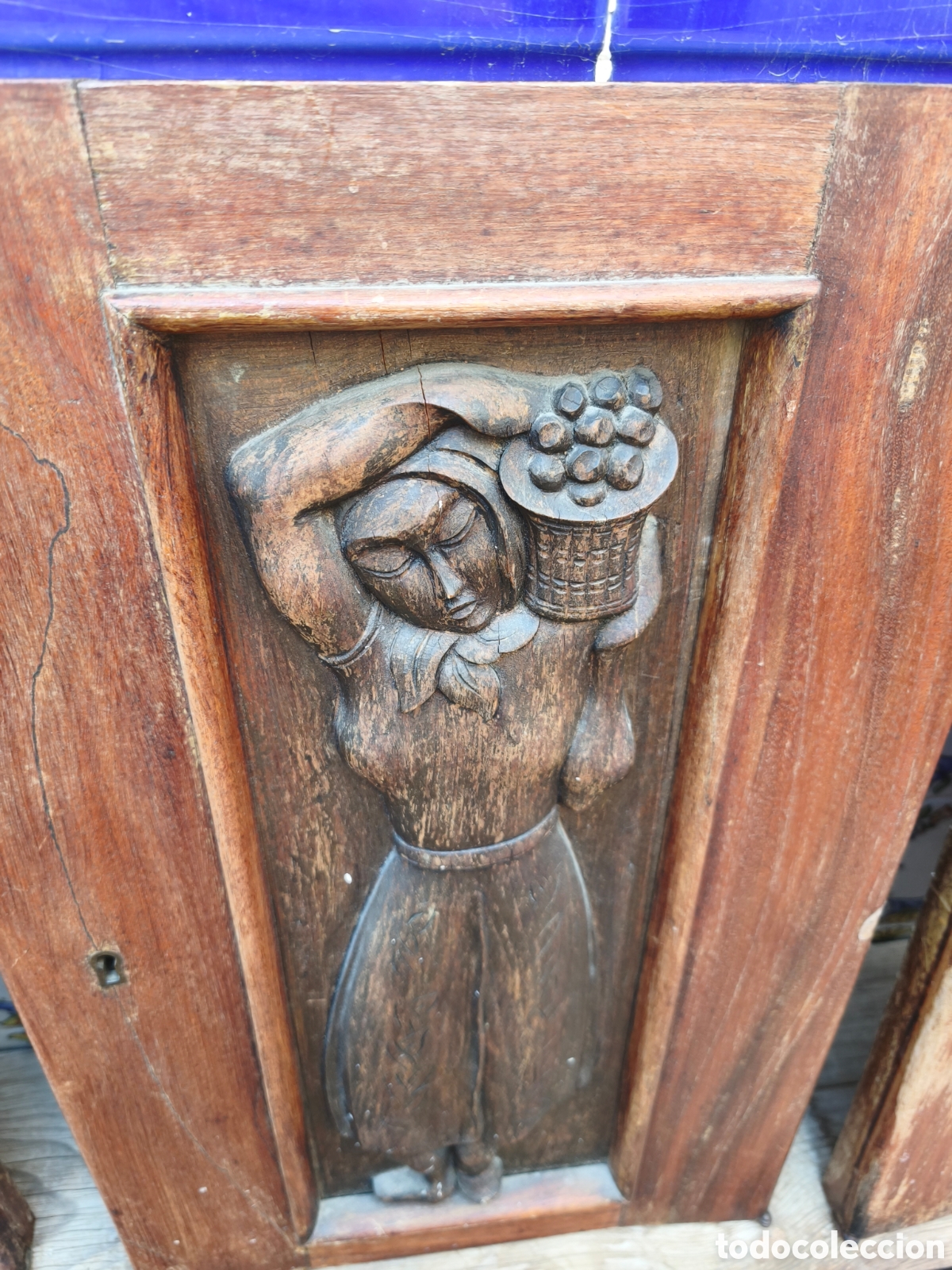 Antig&uuml;edades: 3 tallas de madera echas a mano - Foto 7