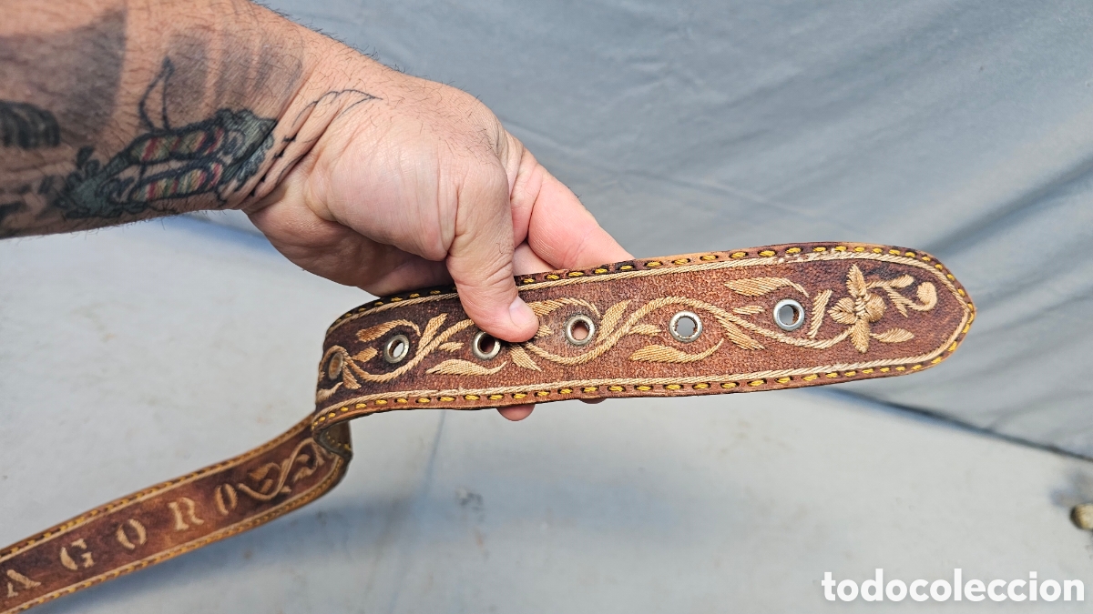 Antig&uuml;edades: Antiguo cintur&oacute;n de componente musical Mariachi Taoro - Foto 5