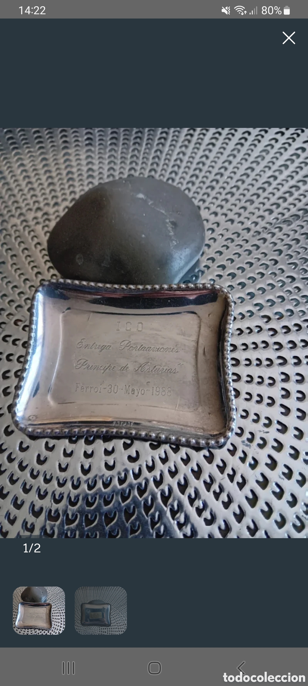 Antig&uuml;edades: Badeja conmemorativa Principe Asturias 1988