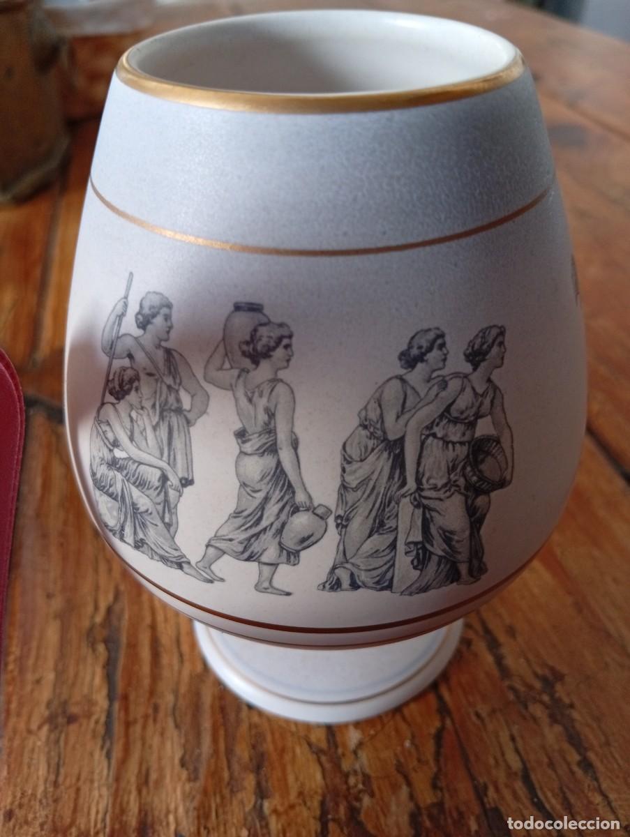 Antig&uuml;edades: Jarr&oacute;n / Copa de cer&aacute;mica vintage Flora Gouda Holland - Modelo 1045 - Neocl&aacute;sico
