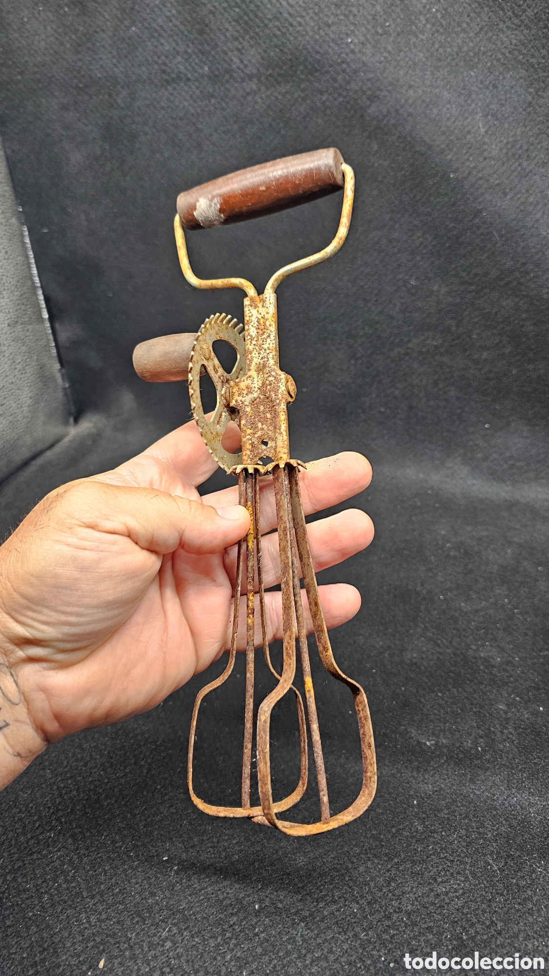 Antig&uuml;edades: Batidor manual antiguo - Foto 2