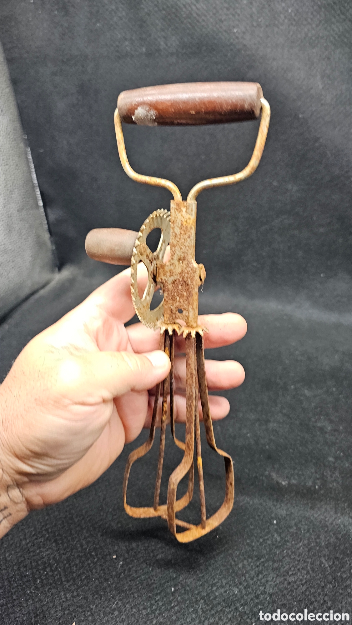 Antig&uuml;edades: Batidor manual antiguo - Foto 4