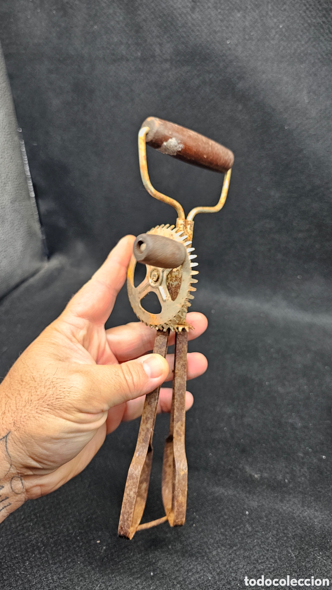 Antig&uuml;edades: Batidor manual antiguo - Foto 5