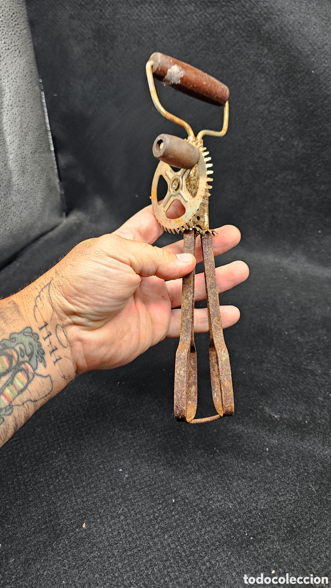 Antig&uuml;edades: Batidor manual antiguo - Foto 1