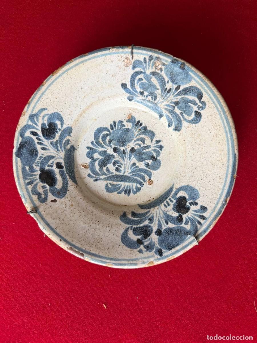 Antig&uuml;edades: PLATO ARAGON&Eacute;S CON DECORACI&Oacute;N FLORAL