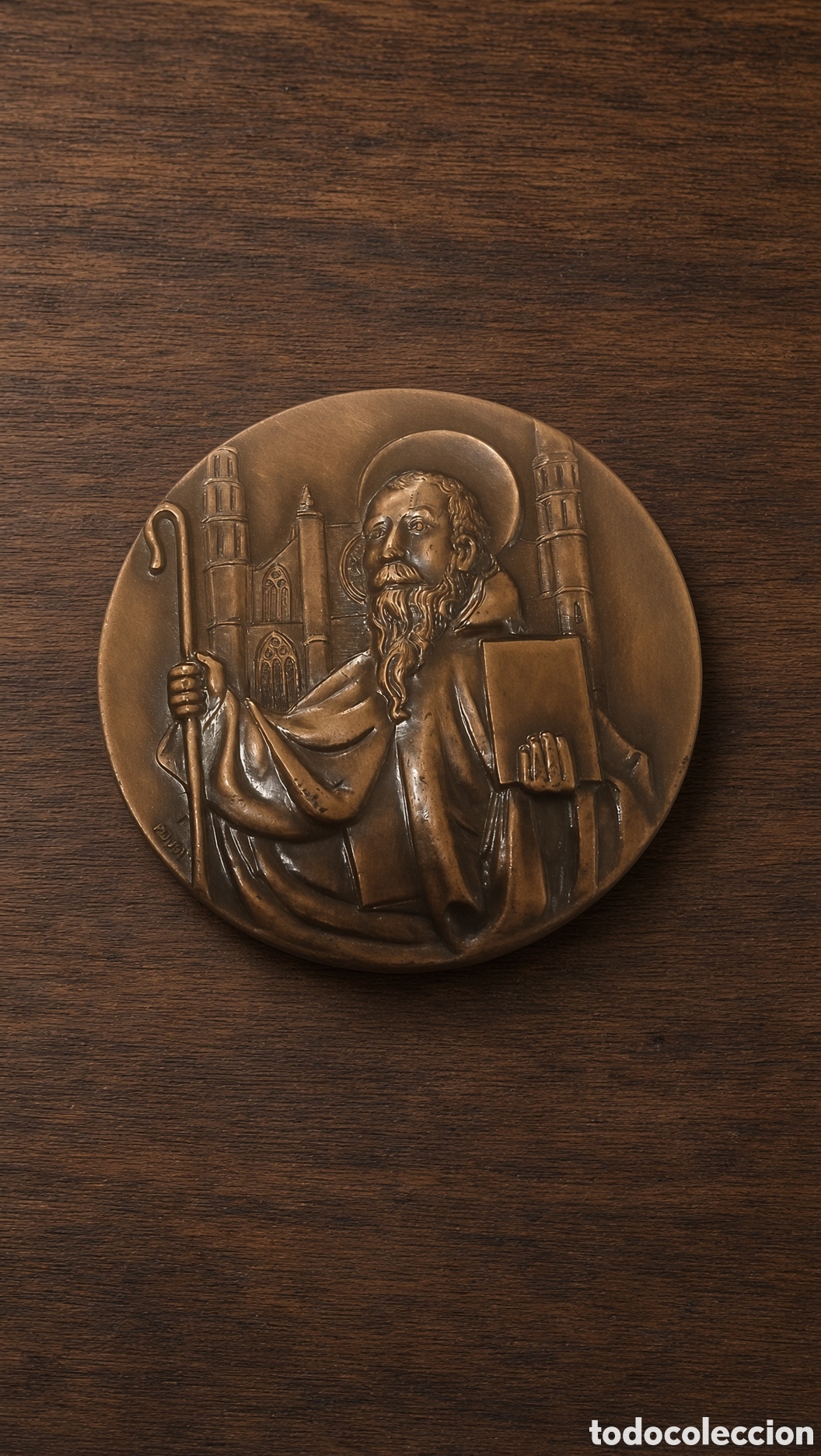 Antig&uuml;edades: Medalla de Sant Mag&iacute; M&agrave;rtir de Barcelona 1580-1980, IV Centenario, en bronce