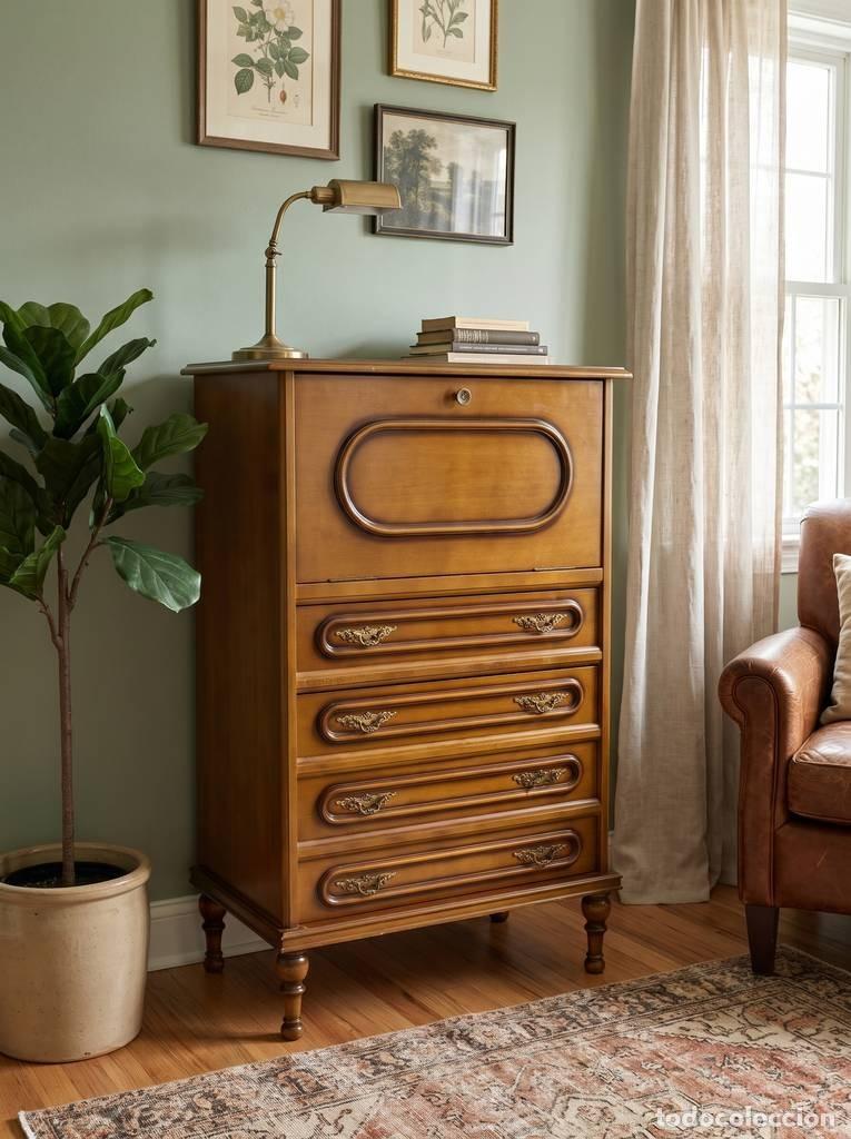 Antig&uuml;edades: MUEBLE SECRETER DE MADERA - Foto 1