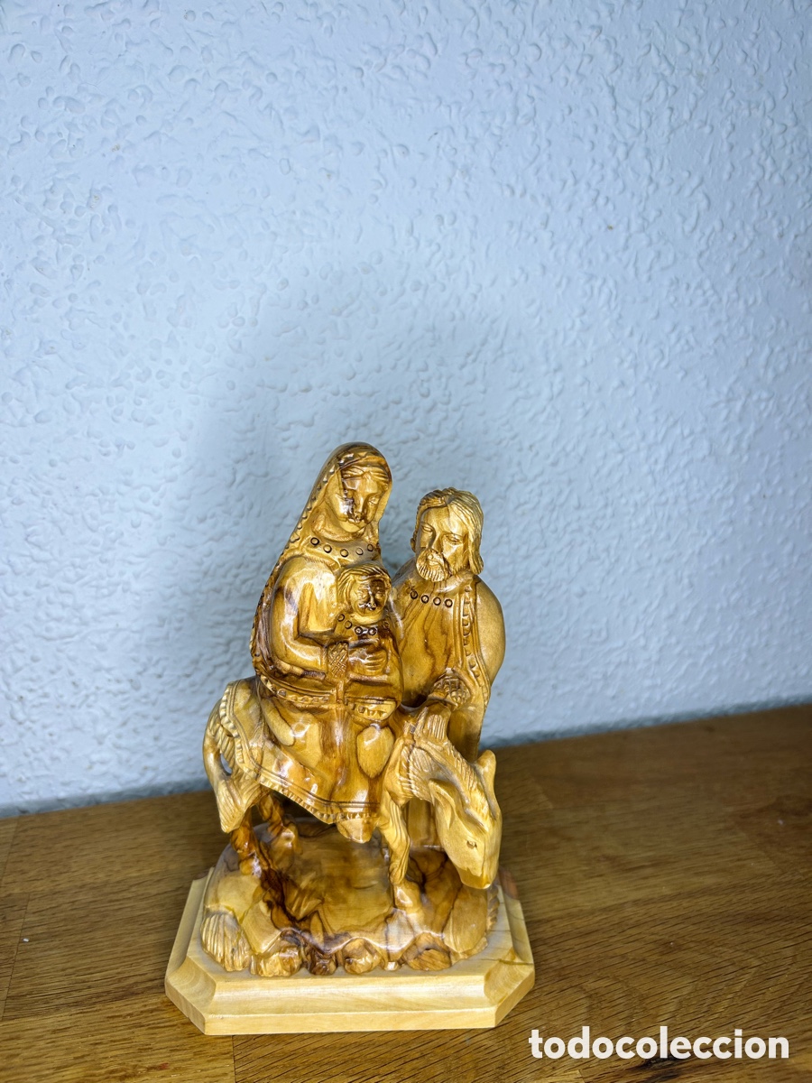 Antig&uuml;edades: Escultura religiosa tallada a mano en madera de olivo