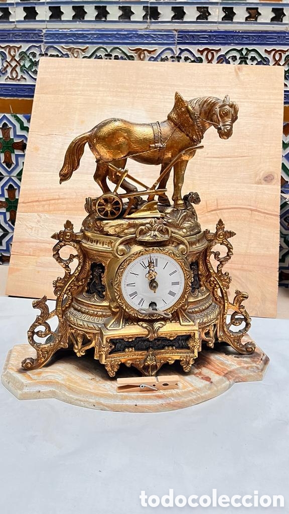 Antig&uuml;edades: RELOJ DE MESA DORADO - Foto 3