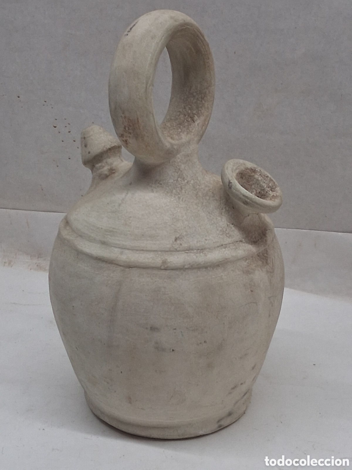 Antig&uuml;edades: peque&ntilde;o botijo barro - Foto 2
