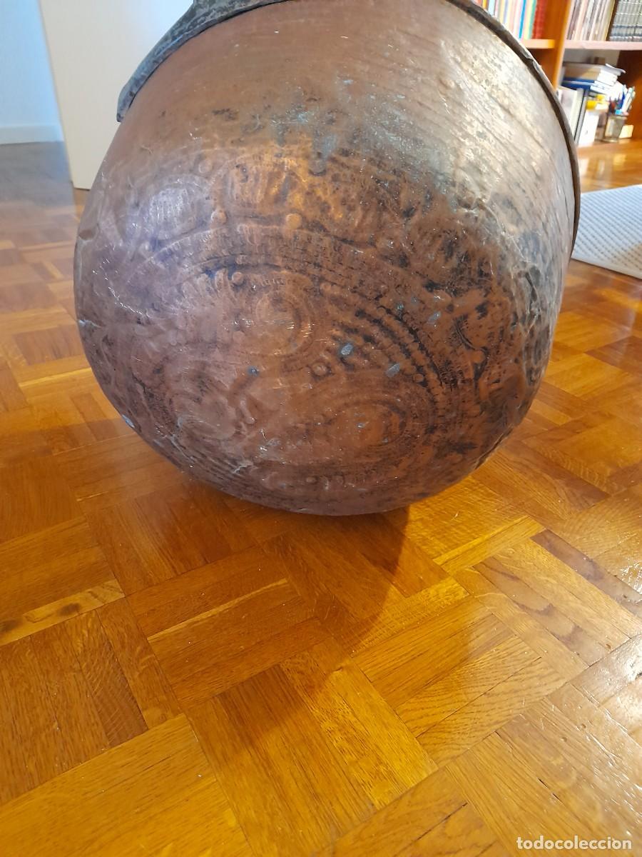 Antig&uuml;edades: Bonito caldero de cobre del S.XIX - Foto 4