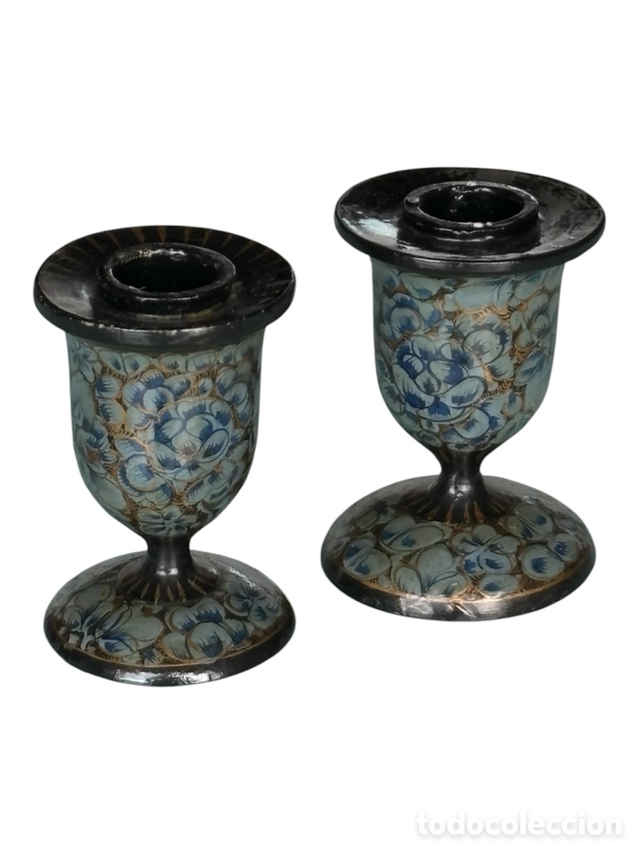 Antig&uuml;edades: Candelabros orientales Circa 1.950. - Foto 2