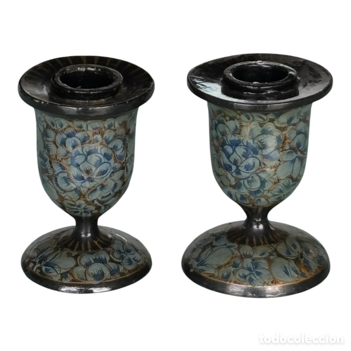 Antig&uuml;edades: Candelabros orientales Circa 1.950. - Foto 3