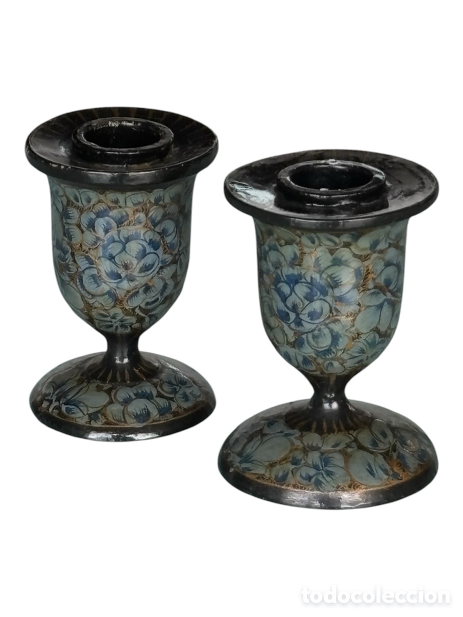 Antig&uuml;edades: Candelabros orientales Circa 1.950. - Foto 1