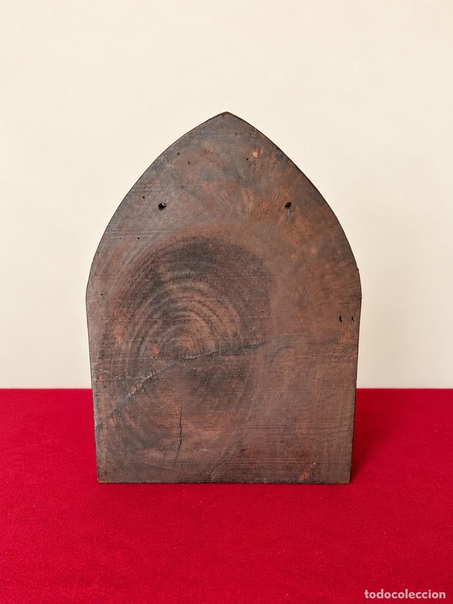 Antig&uuml;edades: LIMOSNERO DE MADERA CON CAJ&Oacute;N LATERAL - Foto 5
