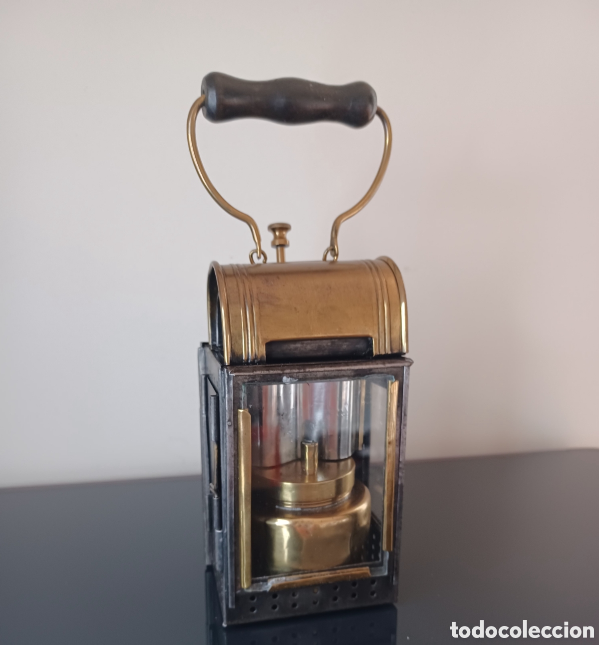 Antig&uuml;edades: Antiguo Farol Ferroviario Franc&eacute;s SNCF Albert Butin - Carburo, 1930 - Restauraci&oacute;n Completa