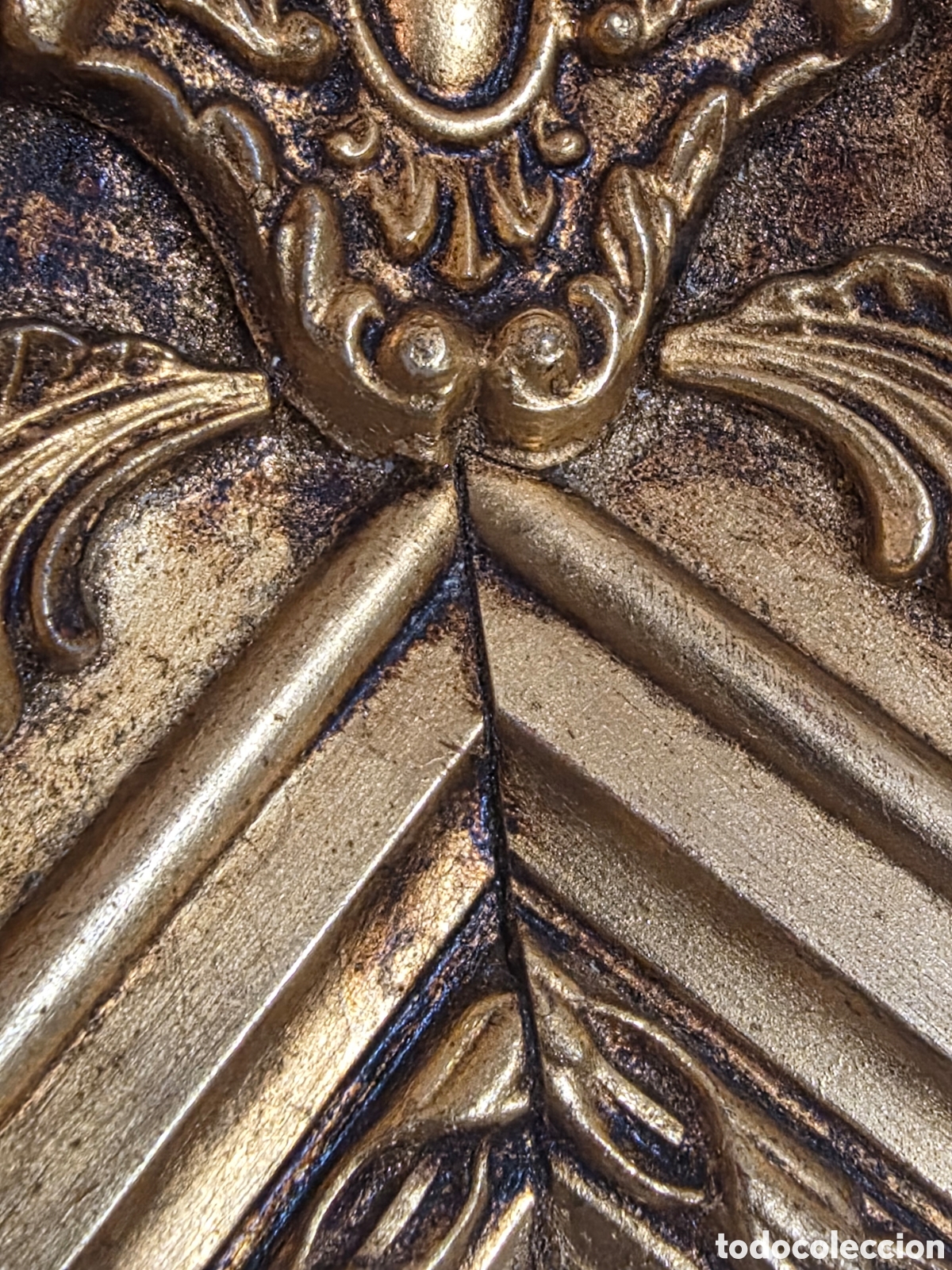 Antig&uuml;edades: Marco Barroco de Madera y Pan de Oro - Foto 4