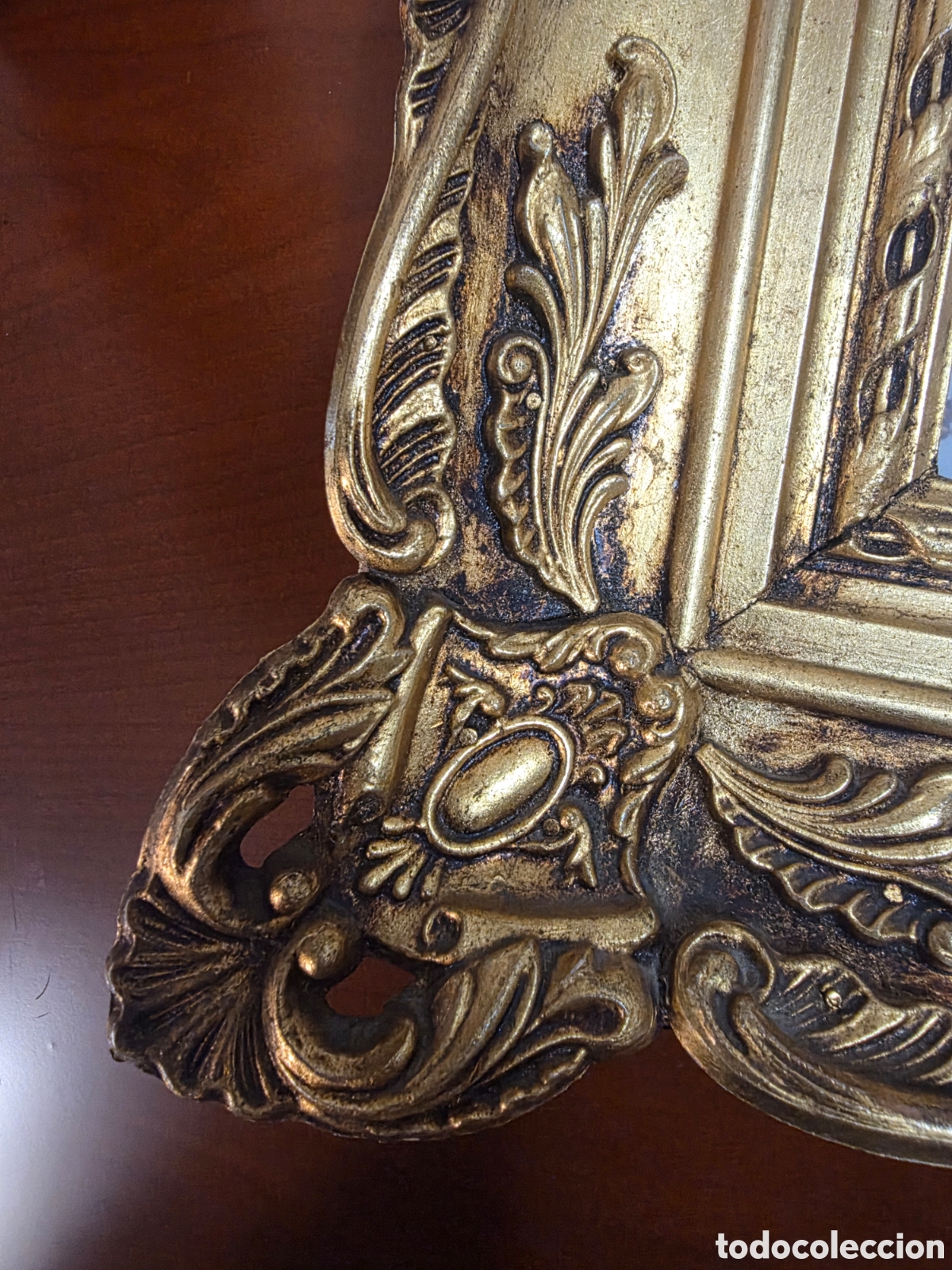 Antig&uuml;edades: Marco Barroco de Madera y Pan de Oro - Foto 6