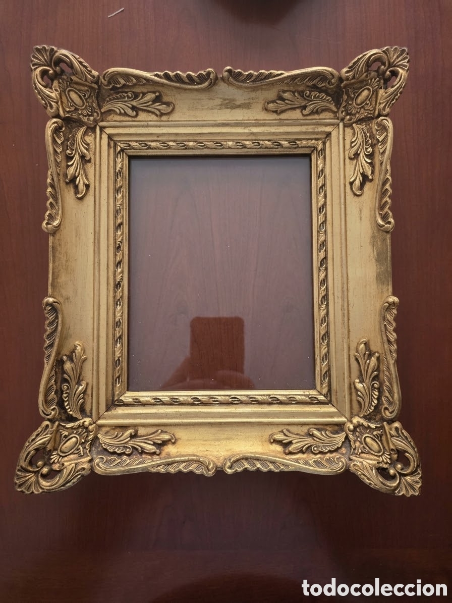 Antig&uuml;edades: Marco Barroco de Madera y Pan de Oro