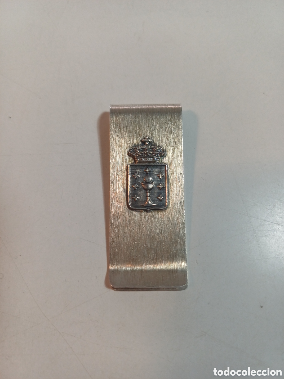 Antig&uuml;edades: Guarda billete noteclip escudo de Galicia Joyer&iacute;a Malde plata 925