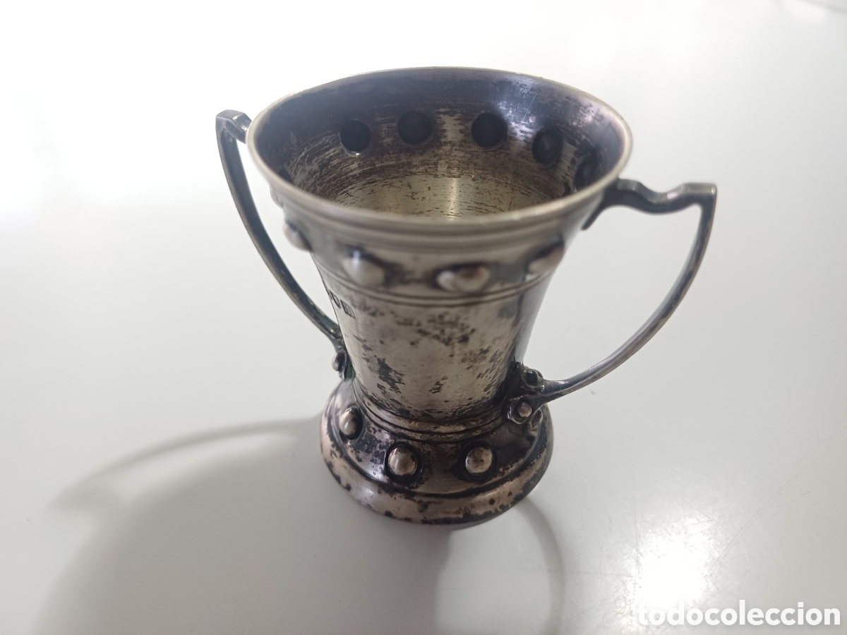 Antig&uuml;edades: Antigua copa vaso plata contrastada REGENT & CO. Excelente estado