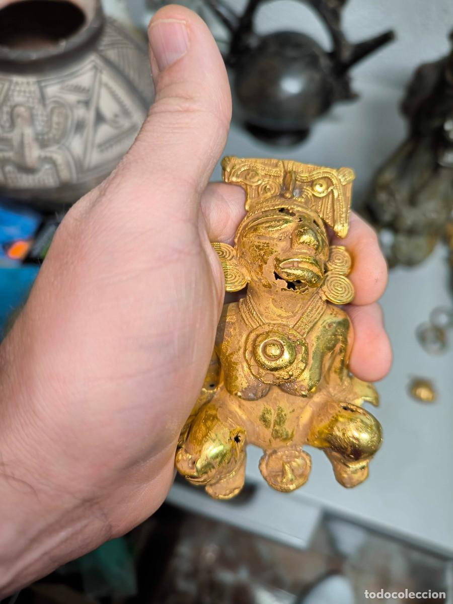Antig&uuml;edades: Mujer Dando a Luz Tumbaga