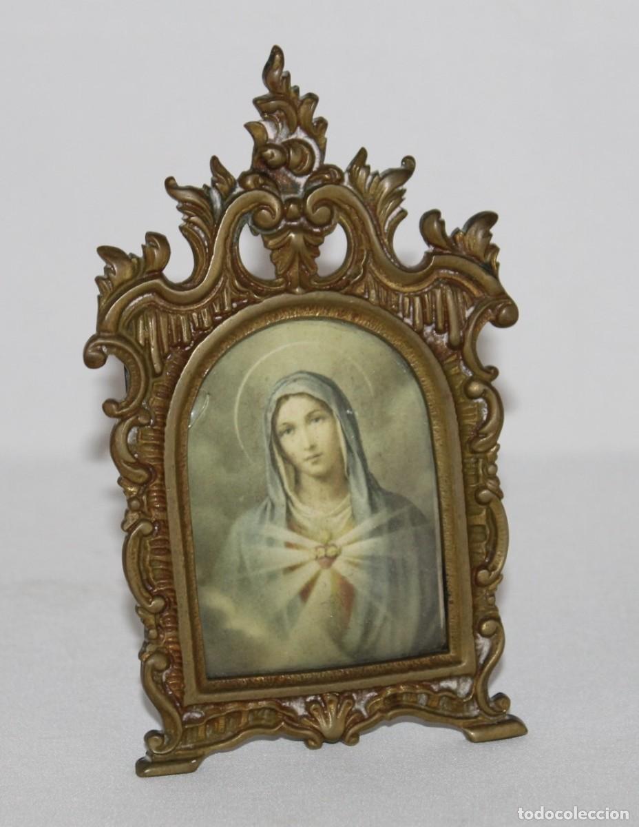 Antig&uuml;edades: Antiguo marco de bronce. Portafotos de sobremesa