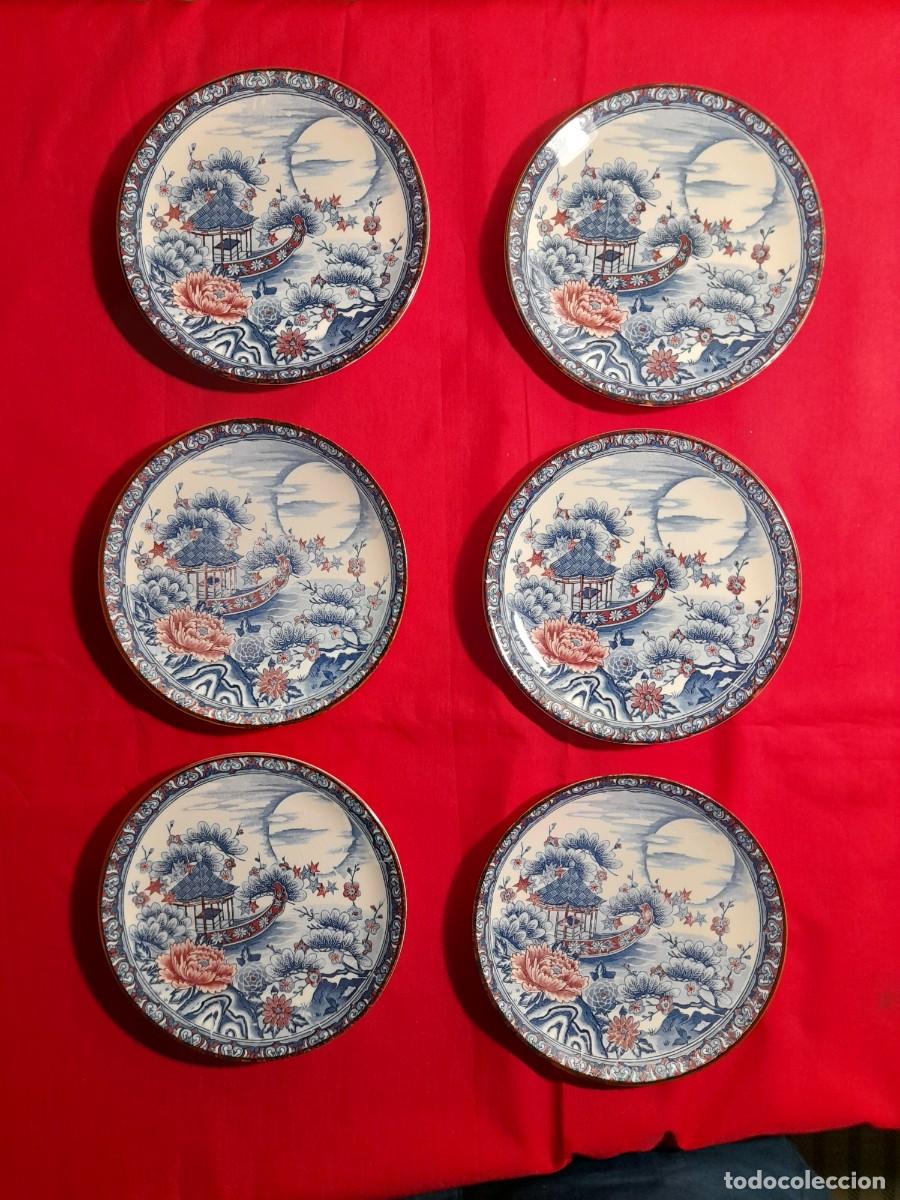 Antig&uuml;edades: JUEGO DE SERVICIO JAPONES 7 PIEZAS ESTILO IMARI