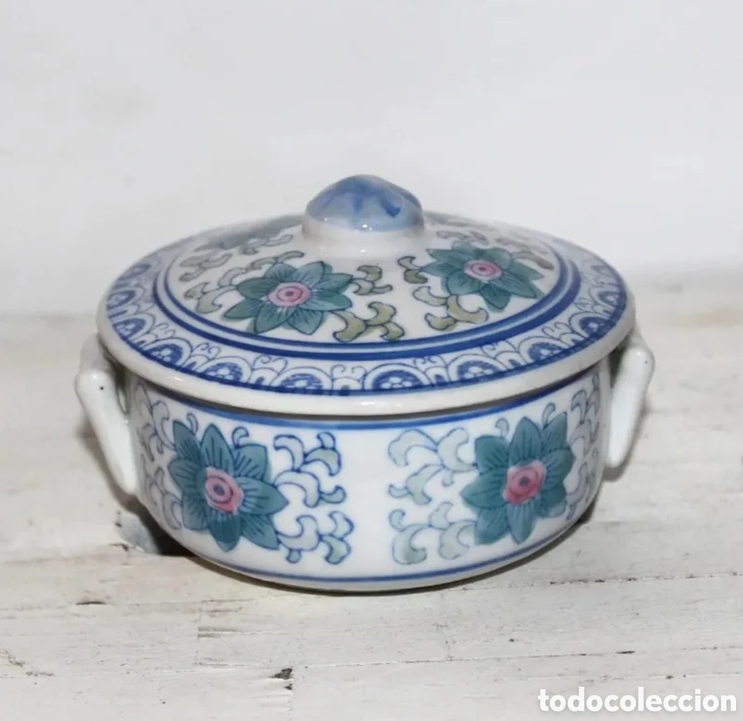 Antig&uuml;edades: Cuenco o bol de porcelana china pintada a mano