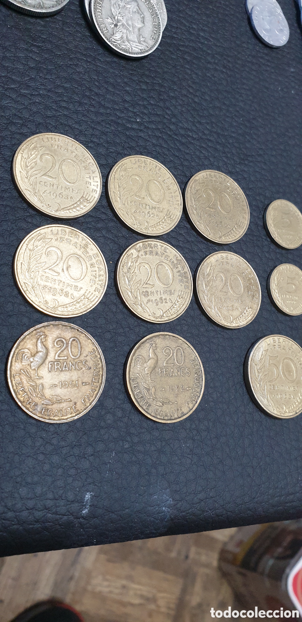 Antig&uuml;edades: Lote 19 monedas francesas 20.5.50.10centimes